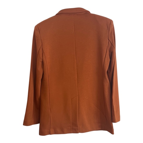 Terea by Andrea Pitter Women's Cropped French Adobe Terry Blazer Size Medium - Picture 8 of 10